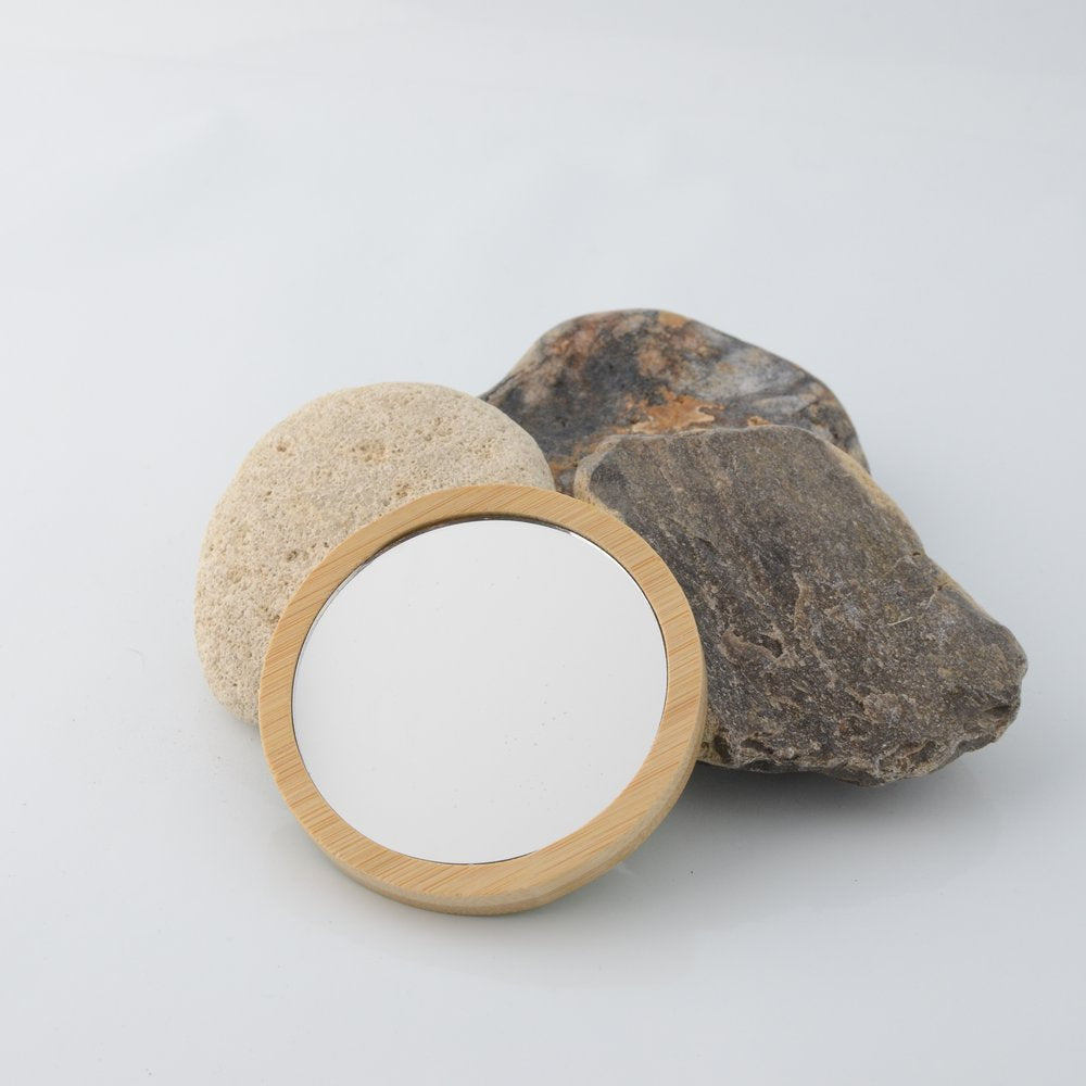 Bamboo Pocket Mirror - Smile you are beautiful