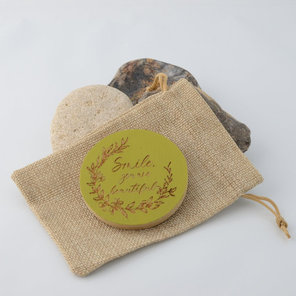 Bamboo Pocket Mirror - Smile you are beautiful