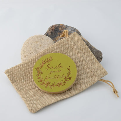 Bamboo Pocket Mirror - Smile you are beautiful