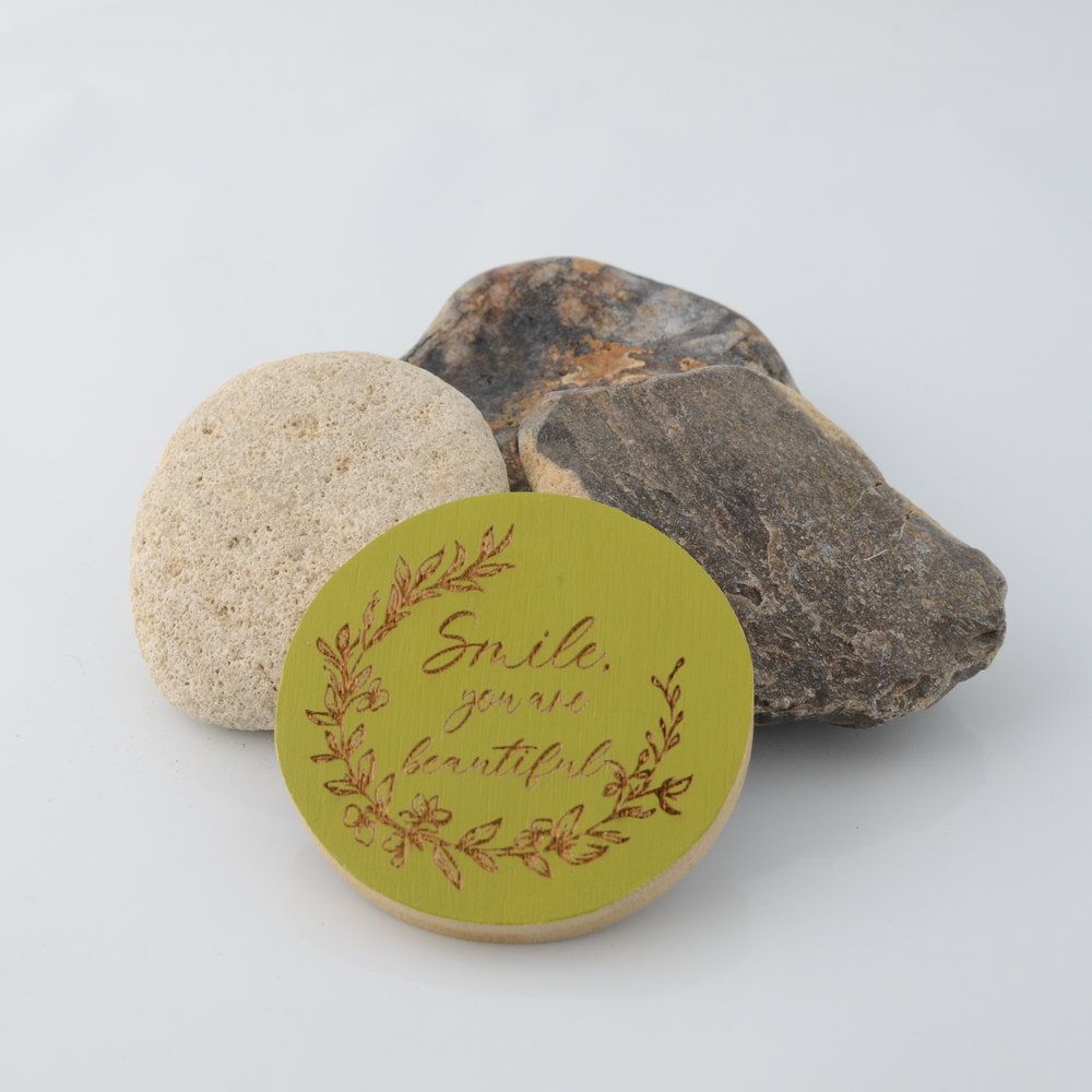 Bamboo Pocket Mirror - Smile you are beautiful