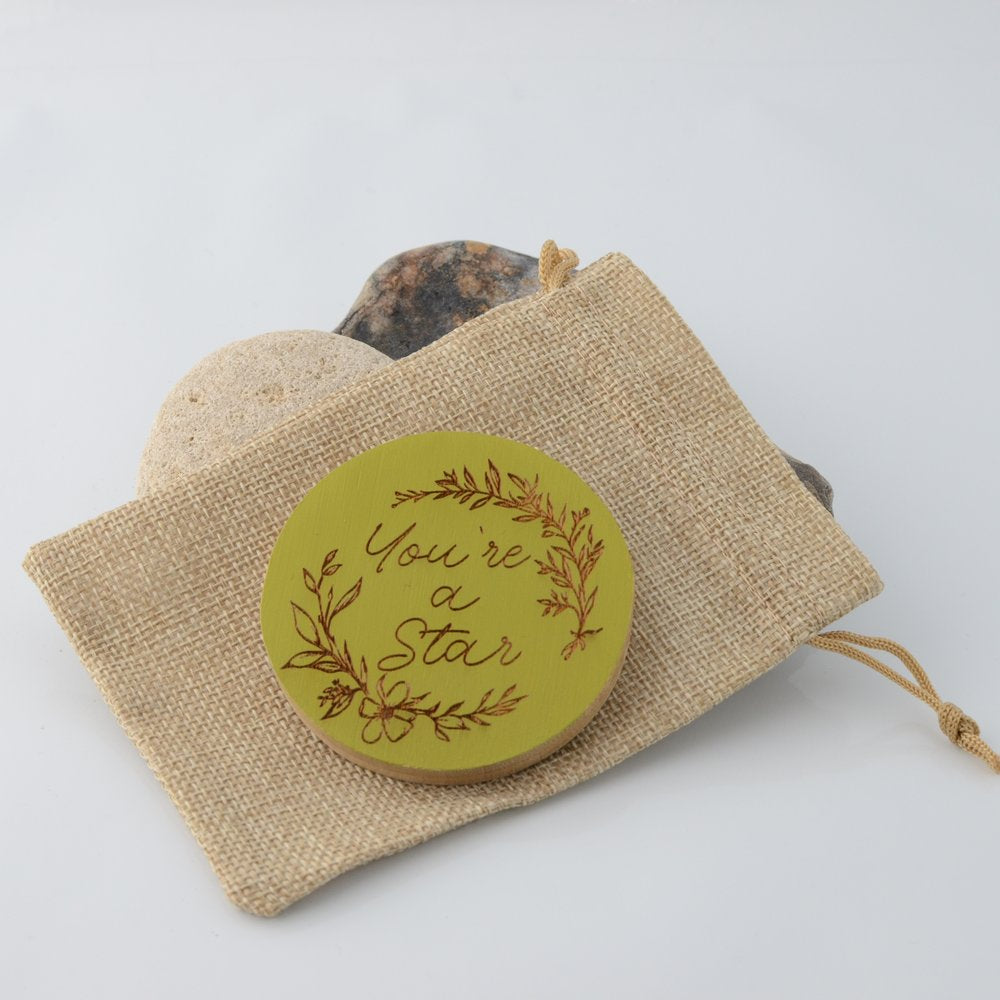 Bamboo Pocket Mirror - You're a Star
