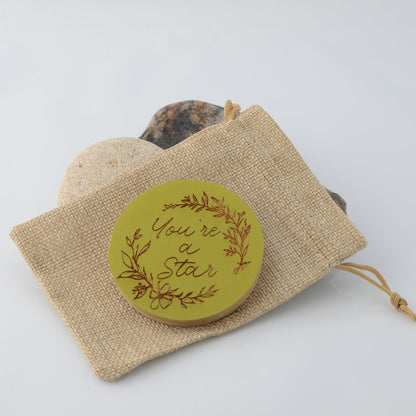 Bamboo Pocket Mirror - You're a Star