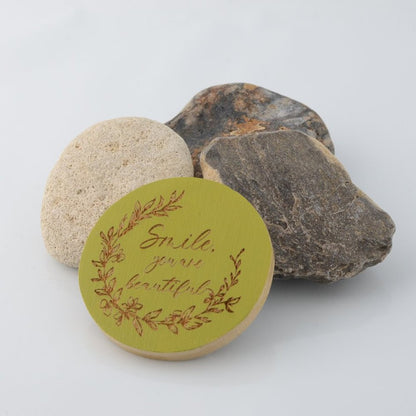 Bamboo Pocket Mirror - Smile you are beautiful