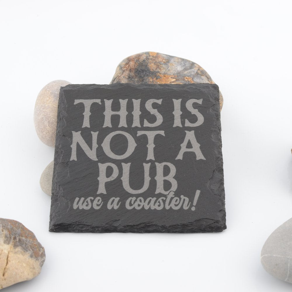 Wine Slogan Slate Coaster