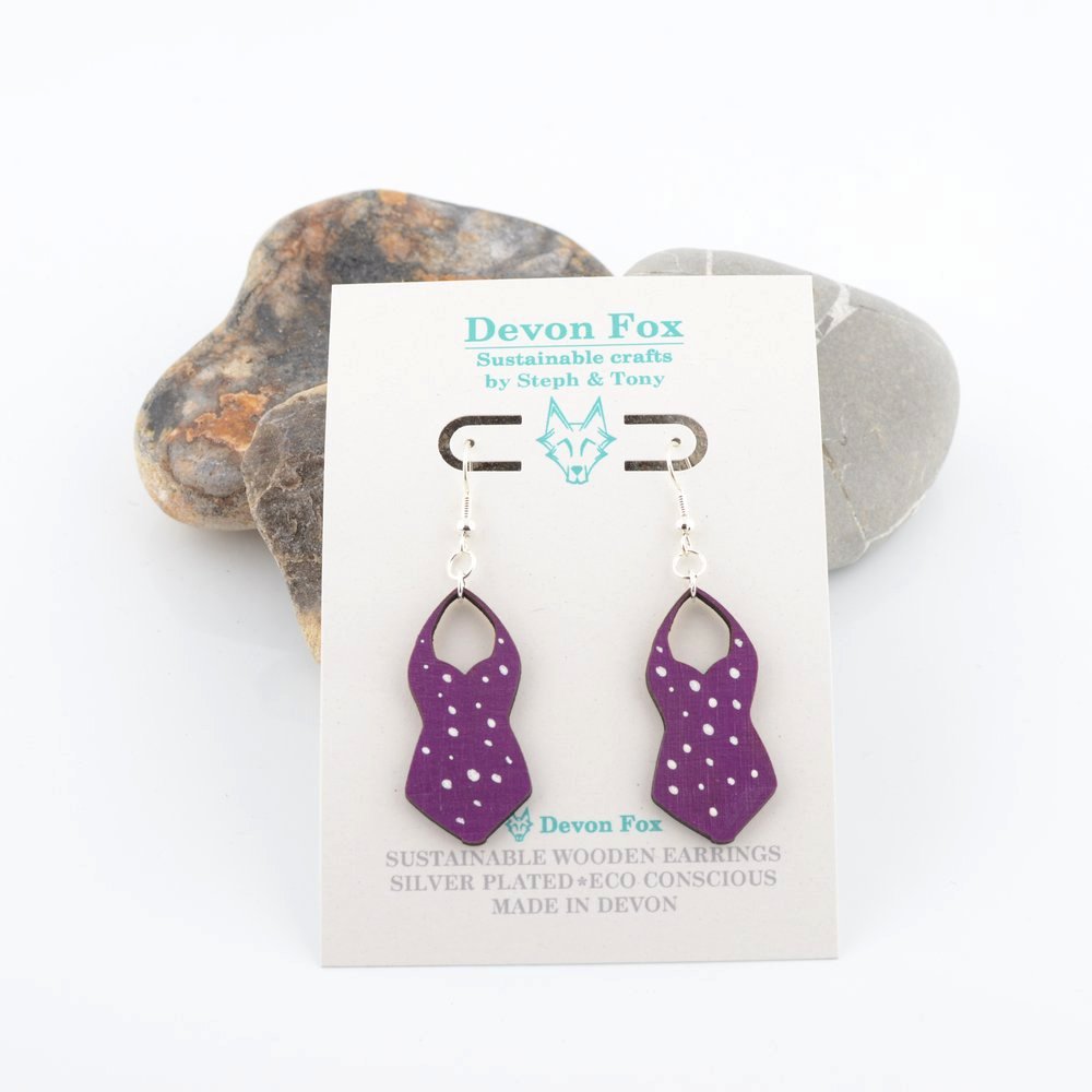 Polka Dot Swimsuit Earrings