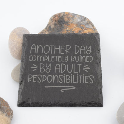 Cheeky Slogan Slate Coasters