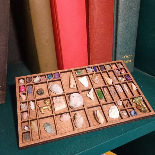 Micro Mini Printer's Tray – Display Shelf for Tiny Shells, Crystals, Miniatures & Curios
