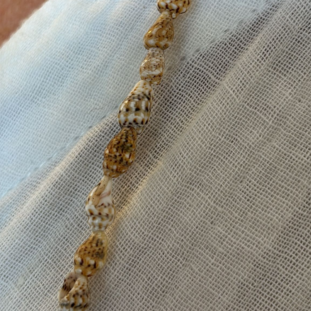 Vintage Seashell Necklace Extra long 56 inches - Archive Find