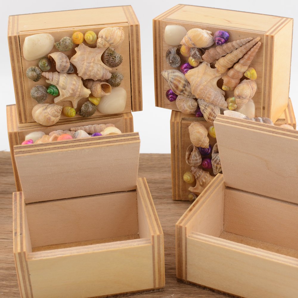 Seashell  Wooden Trinket Box