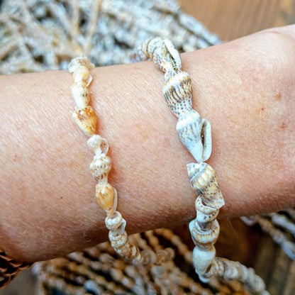 Vintage Seashell Necklace Extra long 56 inches - Archive Find