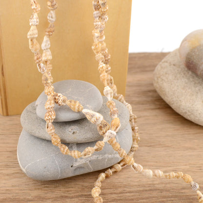 Vintage Seashell Necklace Extra long 56 inches - Archive Find
