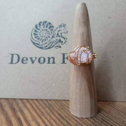 Adjustable Rough Freeform Natural Stone Ring