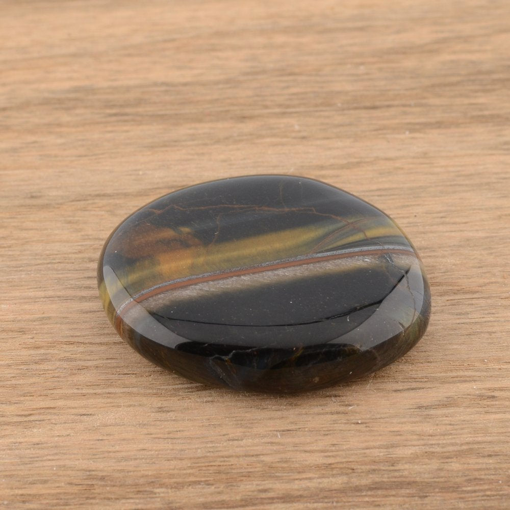 Blue & Gold Tiger’s Eye Palmstone – Approx. 4.5cm