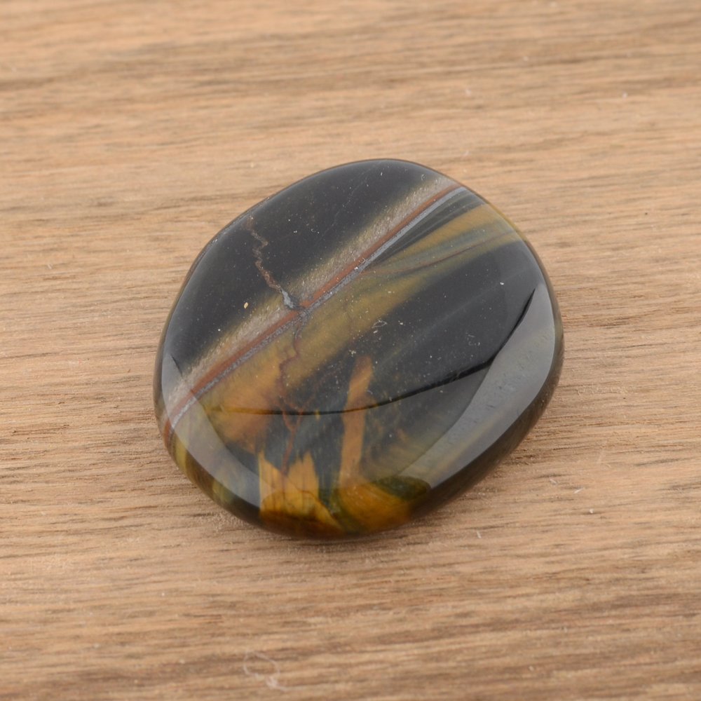 Blue & Gold Tiger’s Eye Palmstone – Approx. 4.5cm