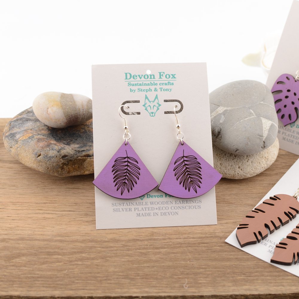 Trigon Leaf Earrings