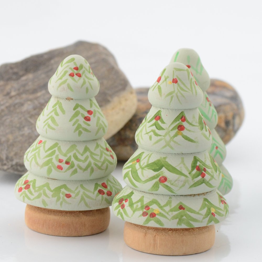 Hand Painted Wooden Christmas Tree
